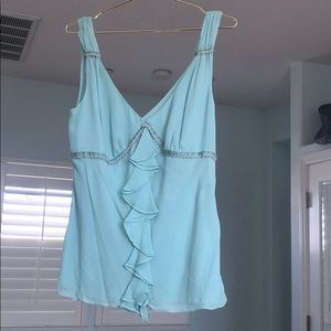 Beautiful polyester and silk top by Dana Buchman.